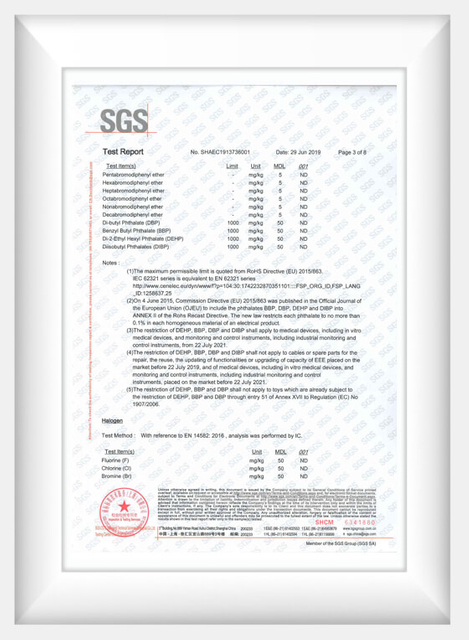 Tray SGS material test report2