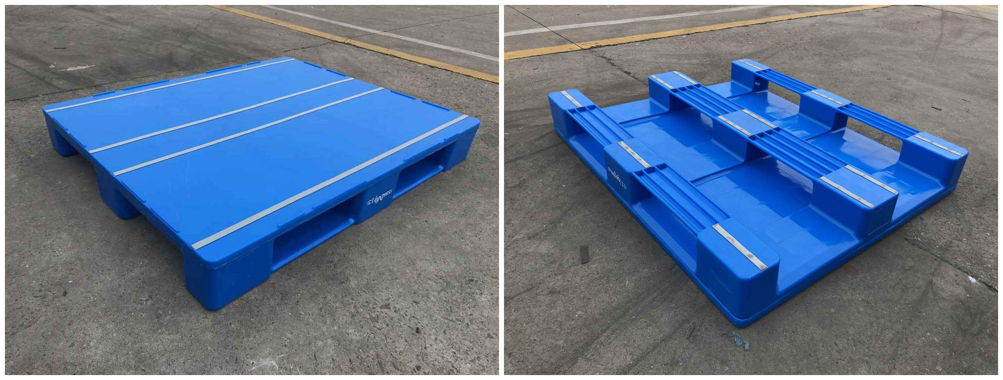Solid surface plastic pallet
