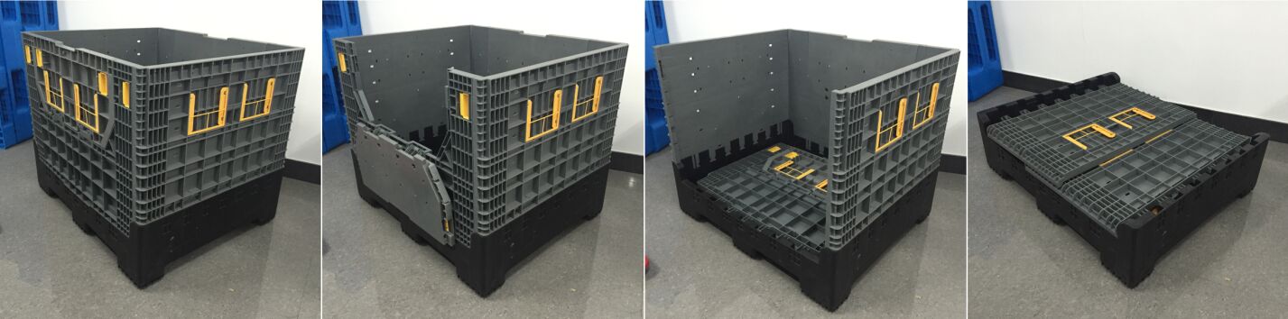 1000 Kg Capacity Collapsible Bulk Container with Drop Down Doors