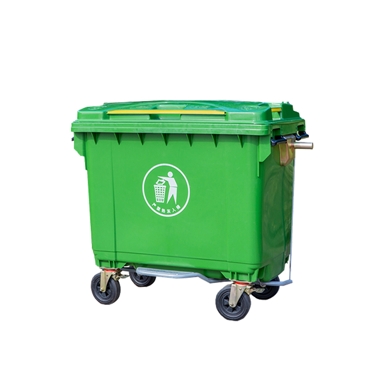 large plastic garbage bin